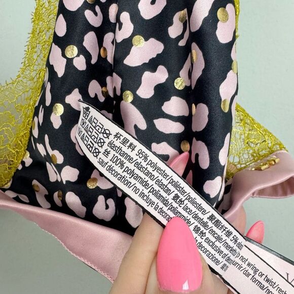 VICTORIA’S SECRET | NEW Leopard Print Lace Trim Bralette Women’s Size X-Large - Picture 5 of 9